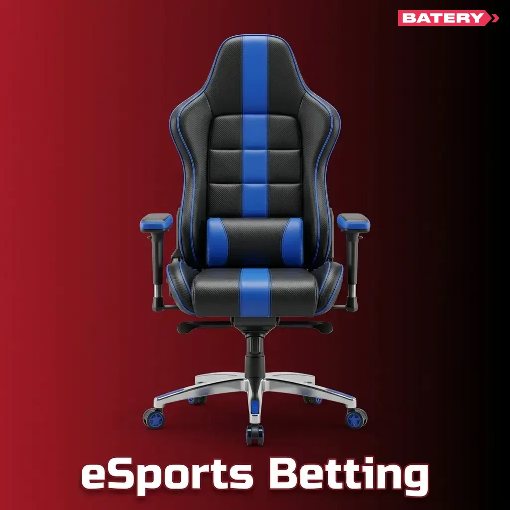 BateryBet eSports betting section with pre-match and live markets for major competitive gaming tournaments