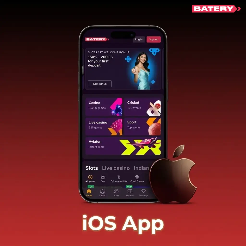 BateryBet iOS app guide showing steps to add mobile website shortcut to iPhone home screen via Safari or Chrome
