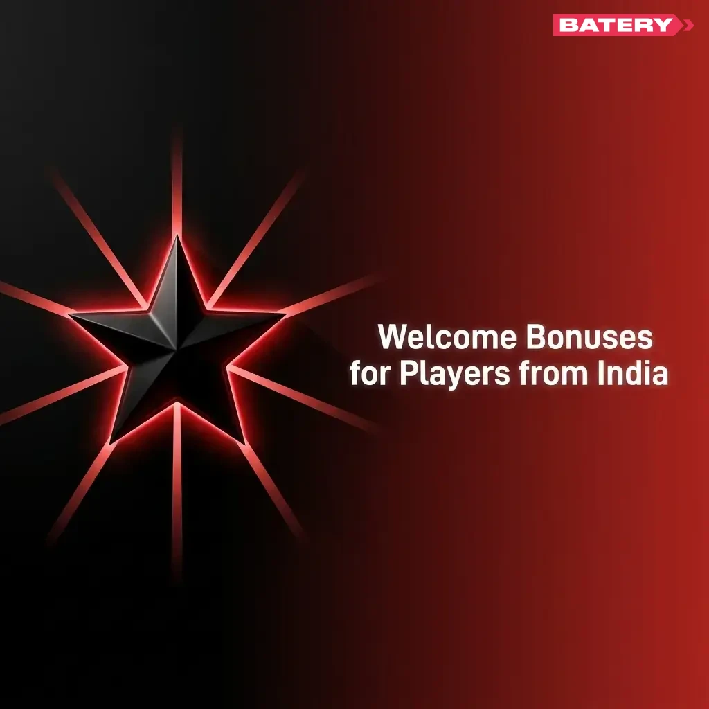 BateryBet welcome bonus 500% up to INR 1,50,000 for new Indian players on first deposit