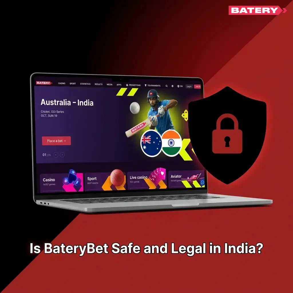 BateryBet Curaçao licensed platform with SSL encryption offering safe online betting and casino services in India